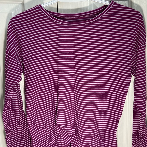 Purple stripped size L or size 10/12 top - Picture 2 of 2